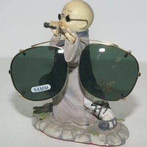 (NWT) Vintage 90's Small Square Shape Nickel Silver Clip-On (54mm) (S.Gold)